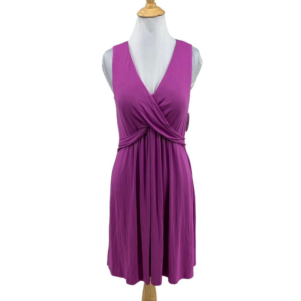 Soma Dress Womens M Medium Prism Purple Riviera Short Bra Padded Soft Jersey